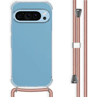 Afbeelding van iMoshion Hoesje Geschikt voor Google Pixel 9 met koord Backcover Rosé Goud