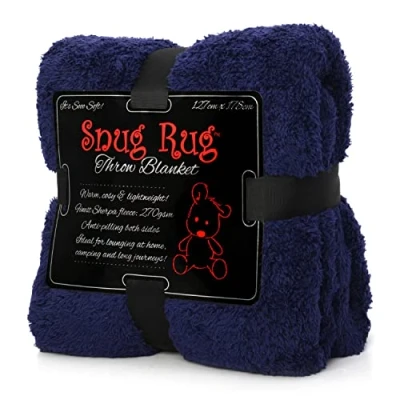 Afbeelding van Snug Rug Sherpa Fleece deken Plaid Woondeken Plaids Dekens Blauw