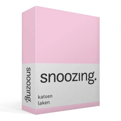 Afbeelding van Snoozing Laken Katoen Lits jumeaux 240x260 cm Roze