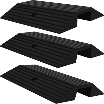 Afbeelding van vidaXL Drempelbruggen 3 st 49x40x8 cm rubber