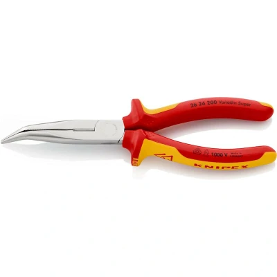 Image de KNIPEX 26 200 pince plate avec coupe latérale (pince téléphonique) isolée VDE poignées multi composants chromées mm