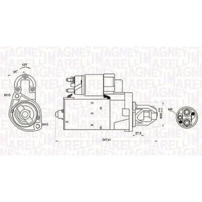 Afbeelding van MAGNETI MARELLI 063721249010 Startmotor 12 1,4 10 MERCEDES BENZ: C Class Saloon, Vito Mixto, Viano