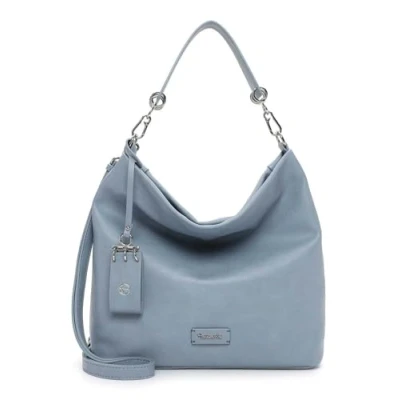 Afbeelding van Tamaris TAS Felice 33602 dames handtassen effen Crystal blue 536, kristalblauw, één maat, Blue, Eén maat