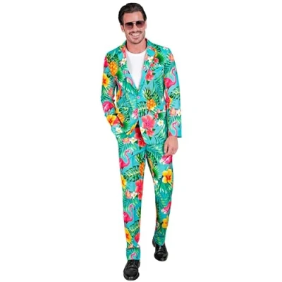 Afbeelding van Widmann Hawaii &amp; Carribean Tropisch Kostuum Going To The Tropics Man Blauw XL Carnavalskleding Verkleedkleding