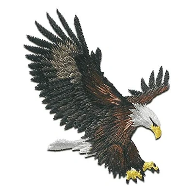 Afbeelding van adelaar vogel vliegt Patch om op te strijken patches appliques, Grootte: 6,3 x 5,5 cm