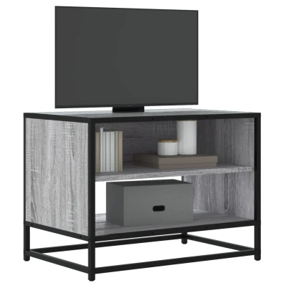 Afbeelding van vidaXL Tv meubel 61x40x46 cm bewerkt hout metaal grijs sonoma eiken
