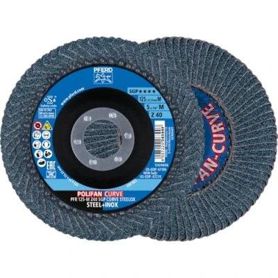 Afbeelding van PFERD 69398197 PFR 125 M Z 40 SGP CURVE STEELOX Lamellenschijf Diameter mm 2 stuk(s)