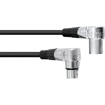 Afbeelding van Omnitronic xlr kabel 3pin 3m 90 bk