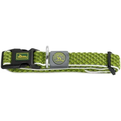 Afbeelding van Dog collar Hunter Basic Thread Size M Lime (33 50 cm)