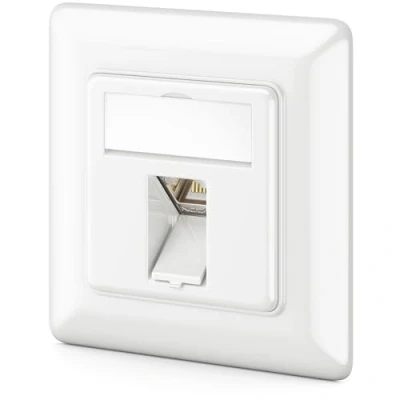 Afbeelding van deleyCON 1x CAT6a Keystone Netwerkdoosset Inbouw Netwerkdoos Module STP Afgeschermde Metalen Behuizing RJ45 Jack Datadoos Netwerkkabel