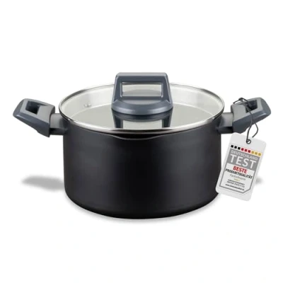 Afbeelding van Fackelmann Statement steelpan 20 cm met keramische coating gerecycled aluminium antiaanbaklaag PFAS vrij hittebestendige handgreep voor alle soorten