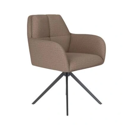 Afbeelding van Housecraft Living Pete Eetkamerstoel Draaibaar Metaal Taupe