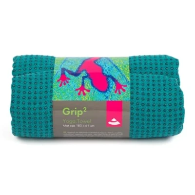 Afbeelding van Bodhi GRIP2 yogahanddoek, yogahanddoek met antislip noppen, microvezel trainingshanddoek, ideaal voor warme yoga, yogamat