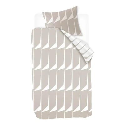 Afbeelding van Snoozing Agnes Dekbedovertrek Eenpersoons 140x200/220 cm Taupe