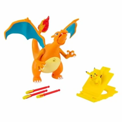 Afbeelding van Pokemon: Charizard with Pikachu and Launcher Deluxe 6 inch Feature Figure