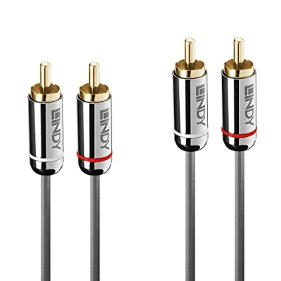 Afbeelding van LINDY 35347 RCA Audio Aansluitkabel [2x Cinch stekker 2x stekker] 3 m Antraciet
