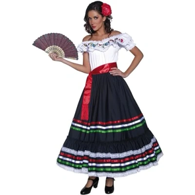 Afbeelding van &quot;Verkleedkostuum Spaanse danseres voor dames Feestkleding Verkleedkleding Medium&quot;