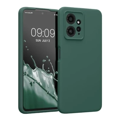 Afbeelding van kwmobile telefoonhoesje geschikt voor Xiaomi Redmi Note 12 (4G) TPU backcover met siliconen coating Smartphone case in dennengroen