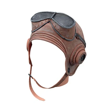 Afbeelding van Bristol Novelty Ba013 vliegtuighelm van rubber, Eén maat, bruin