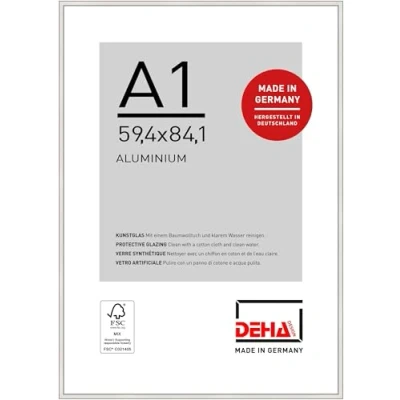 Afbeelding van DEHA Design Fotolijst Boston, 59,4x84,1 cm (A1), Zilver