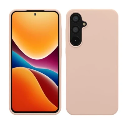 Afbeelding van kwmobile telefoonhoesje geschikt voor Samsung Galaxy A55 5G Hoesje met siliconen coating Smartphone case in kokosmelk