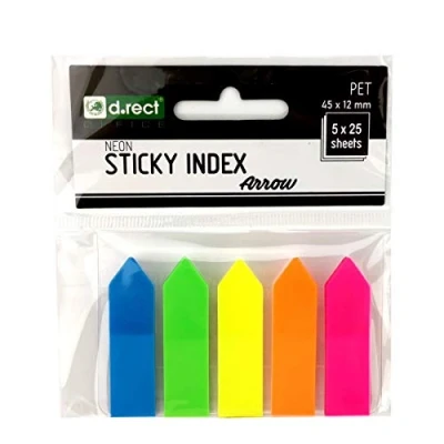 Afbeelding van D.RECT 9347 set van 5 x 25 zelfklevende PET pijlen 45 12 mm