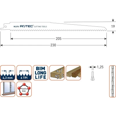 Afbeelding van Reciprozaagblad Rc270 / S1111df (Vpe 5)