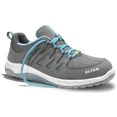 Afbeelding van ELTEN Maddie Grey Low ESD S1P Veiligheidsschoenen voor dames, sportief, licht, stalen neus, slim fit, grijs, 3 38 EU