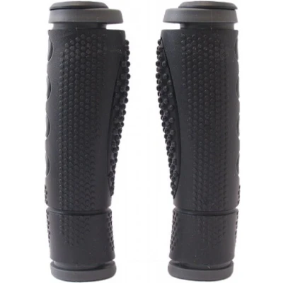 Afbeelding van Handvatset Sportief Zwart/Grijs 128mm 2 componenten , 1 kant open