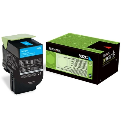 Image de Lexmark 802C (80C20C0) toner faible capacité (d&#039;origine) cyan