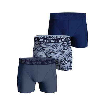 Afbeelding van Bjorn Borg Boxers 3Pack Stretch Blauw Maat M Heren Boxershorts