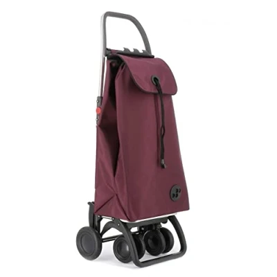 Afbeelding van WINKELWAGEN ROLSER I MAX MF BORDEAUX (43 L) boodschappentrolley groententrolley boodschappen kar boodschappentas op 4 wielen wagentje vouwkratten boodschappentassen