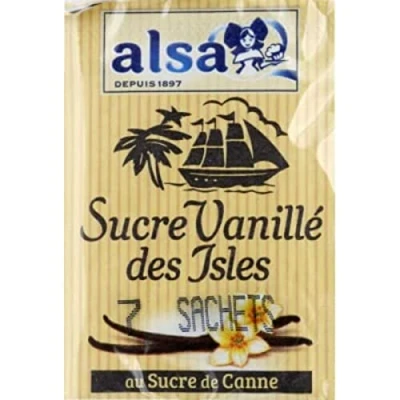 Afbeelding van Alsa Vanillesuiker van Isles met rietsuiker de 7 zakjes, 53 g