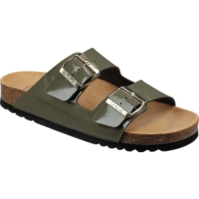 Afbeelding van SCHOLL JOSEPHINE PatSynth W Dames Muiltjes Khaki Maat 38