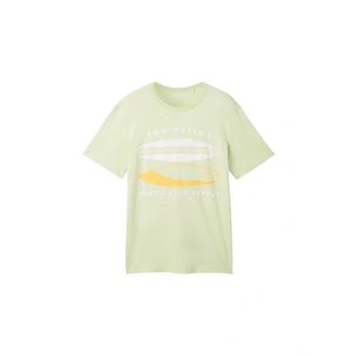 Afbeelding van TOM Tailor Kurzarm Tshirt print, Heren, Maat: Large, Grün