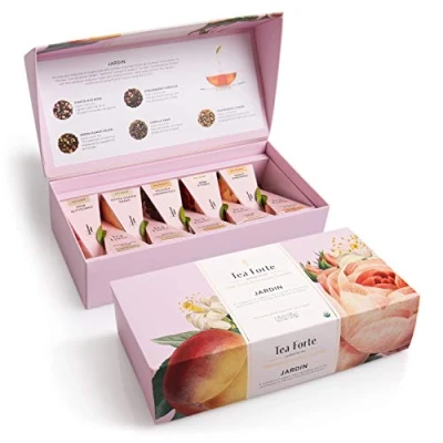 Afbeelding van Tea Forte, Biologische thee en infusie 10 piramides, kleine presentatie doos piramids (tuin)