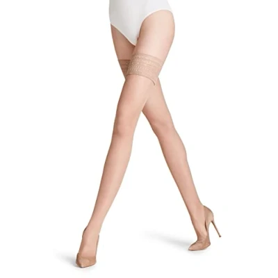 Afbeelding van FALKE Seidenglatt 15 Stay Up Kous 41591 Dames 9.5 10 beige