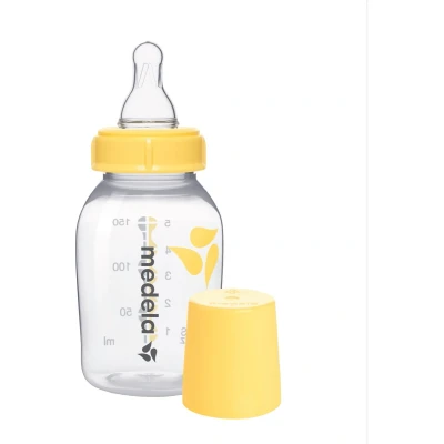 Afbeelding van Medela Slow Flow voedingsfles BPA vrij 150 ml Speen maat S