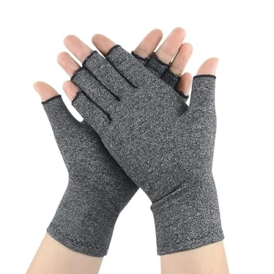 Afbeelding van INF Anti artritis handschoenen, compressiehandschoenen voor artritis, ter verlichting van gewrichtspijn en symptomen, grijs.