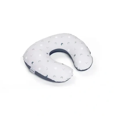 Afbeelding van Doomoo Softy Klein Voedingskussen Biologisch Katoen 150cm Blue Grey Moon