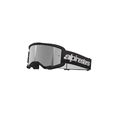 Afbeelding van Alpinestars Vision 3 Wordmark Crossbril Zwart (Lens: Spiegel Zilver)