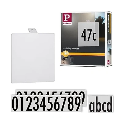 Afbeelding van Paulmann 94253 Soley Huisnummerbord Energielabel: G (A G) Wit