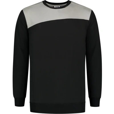 Afbeelding van Tricorp 302013 Sweater Bicolor Naden Zwart/Grijs