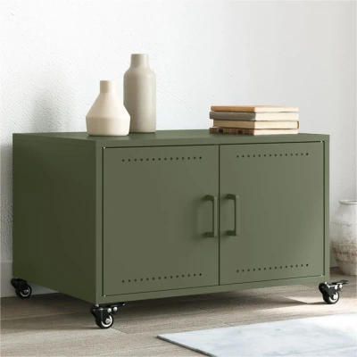 Afbeelding van Salontafel 68x50x43,5 cm koudgewalst staal olijfgroen