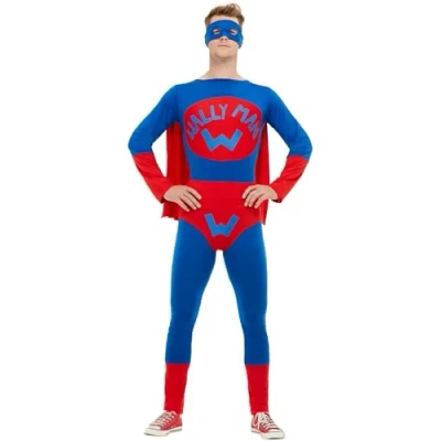 Afbeelding van Smiffys Wallyman Kostuum S Blauw/Rood