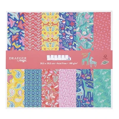 Afbeelding van Draeger Paris motiefbladset 30,5 x cm meerkleurig creatieve hobby, scrapbooking, handwerk