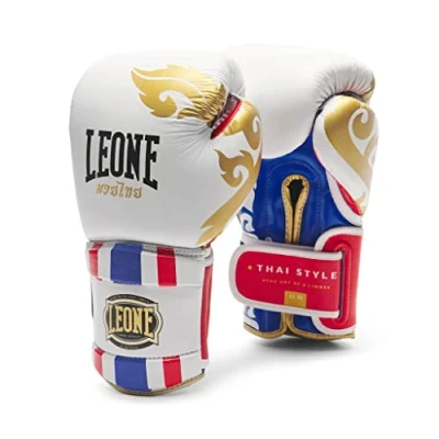 Afbeelding van Leone1947 Thai Style Kunstlederen Bokshandschoenen Wit 16 Oz