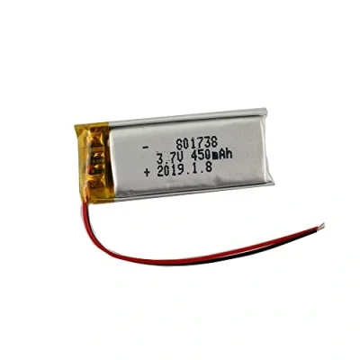 Image de Oplaadbare LiPo Batterij 801738 3.7V 450mAh Compatibel met Telefoons, GPS, MP3, MP4, LED lampen PCM Bescherming Ingebouwd, Geel