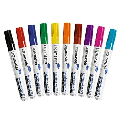 Afbeelding van Legamaster boardmarker TZ 1 7 110099 Whiteboardmarker Blauw, Bruin, Groen, Rood, Zwart, Oranje, Violet, Roze, Lichtblauw 10 stuk(s)