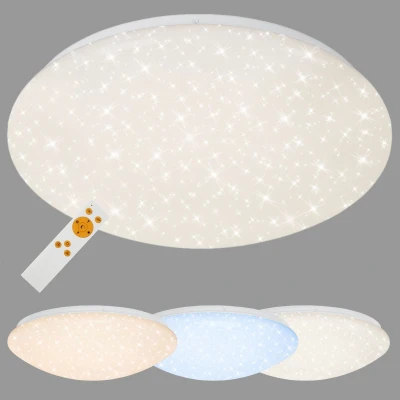 Afbeelding van Briloner Leuchten VERB Plafondlamp met sterrenhemel effect 22W Dimbaar CCT Ø 39cm